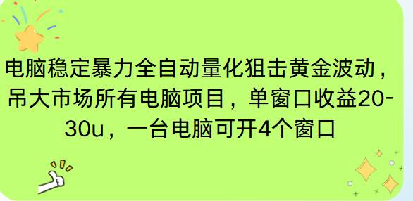 （16737期）电脑EA策略挂机项目单窗口收益20-30u，单电脑可挂5-10个窗口收益稳健4位数-优优云网创