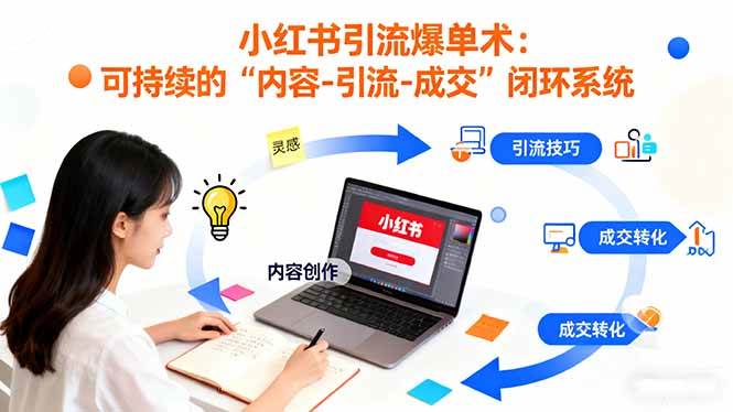 (16362期)小红书引流爆单术:构建一套低成本 可持续的“内容-引流-成交”闭环系统-优优云网创
