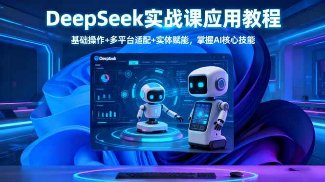 (16391期)DeepSeek实战课应用教程、基础操作+多平台适配+实体赋能,掌握AI核心技能-优优云网创