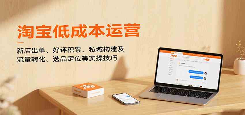 淘宝低成本运营，新店出单、好评积累、私域构建及流量转化、选品定位等实操技巧-优优云网创