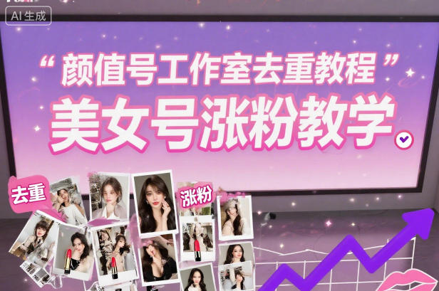 颜值号工作室去重教程,美女号涨粉教学-优优云网创