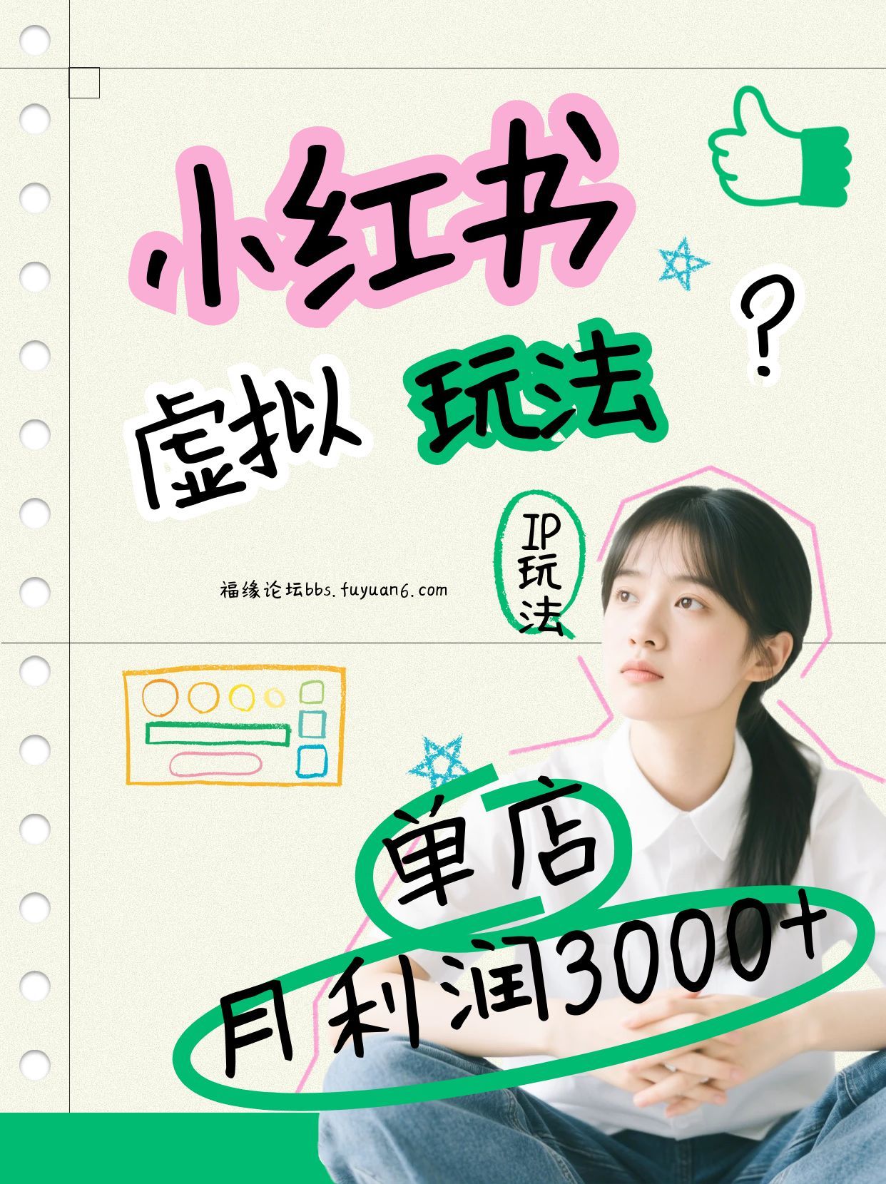 小红书虚拟玩法（铺货流和单品玩法），单店月利润3000+，IP打法+原创商品（0违规）-优优云网创