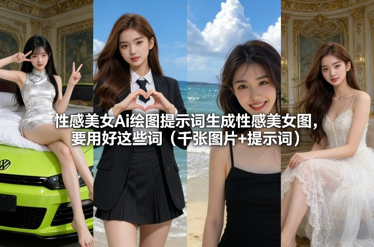 性感美女Ai绘图提示词生成性感美女图，要用好这些词（千张图片+提示词）-优优云网创