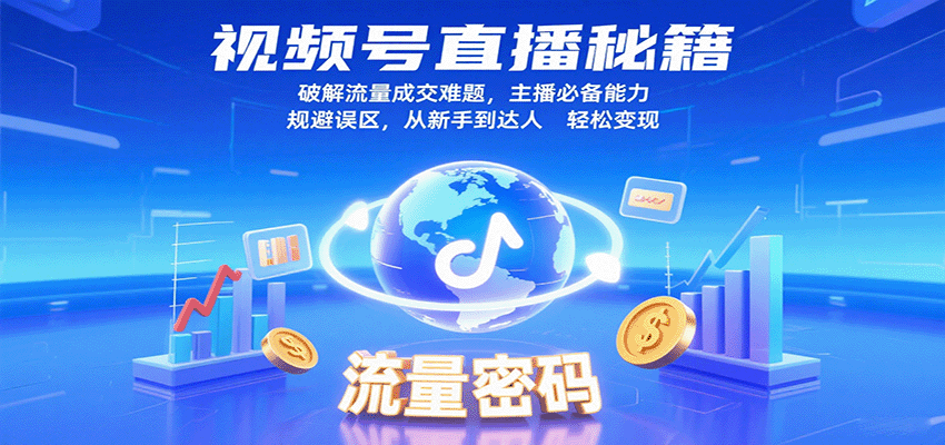 视频号直播秘籍，破解流量成交难题，主播必备能力，规避误区，从新手到达人轻松变现-优优云网创