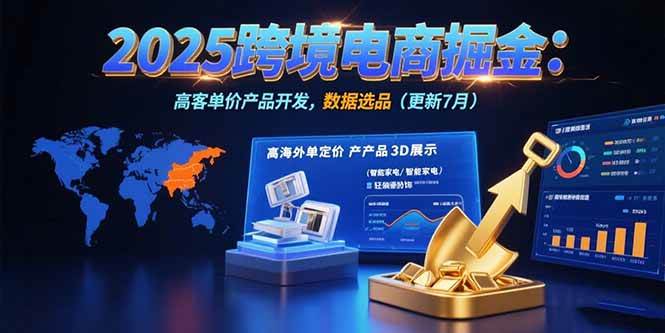 （15512期）2025跨境电商掘金：蓝海市场定位，高客单价产品开发，数据选品(更新7月)-优优云网创
