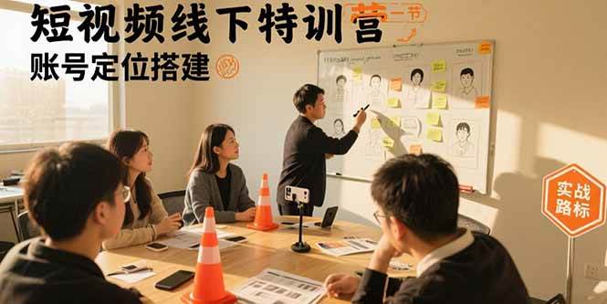 （15707期）短视频线下特训营：账号定位搭建/口播号拍摄剪辑/直播间流量入口/变现实战-优优云网创