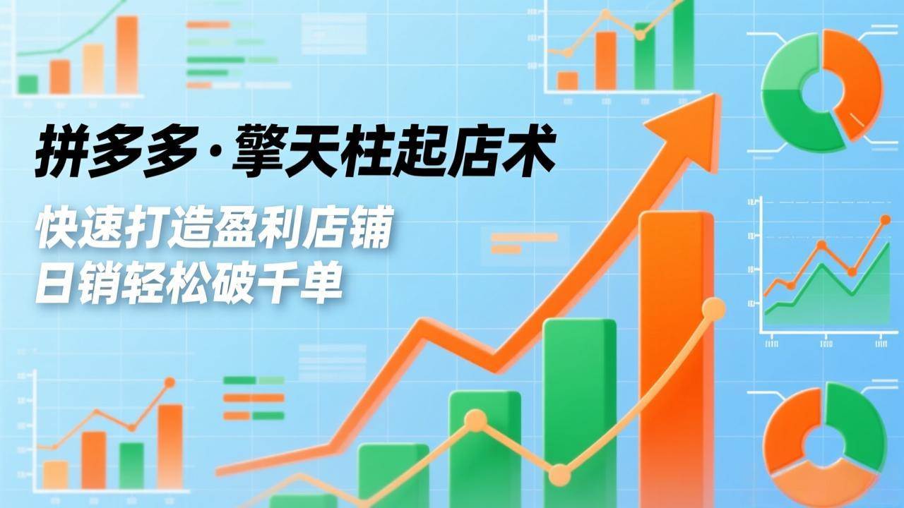 (17149期)拼多多·擎天柱起店术,爆流布局、利润起飞、不断流,快速打造盈利店铺,日销轻松破千单-优优云网创