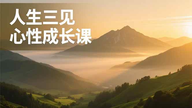 （16897期）人生三见心性成长课，见天地众生自己，搞透人性安顿身心，活出清晰自我，内在富足无价-优优云网创