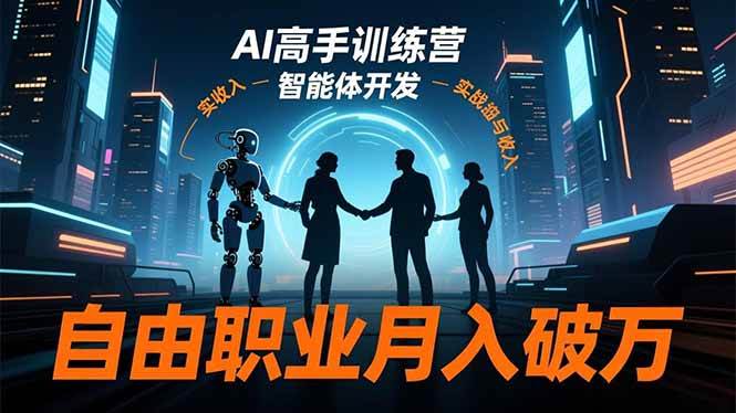 (16602期)AI高手训练营3.0,ChatGPT,Midjourney,智能体开发,自由职业月入破万-优优云网创
