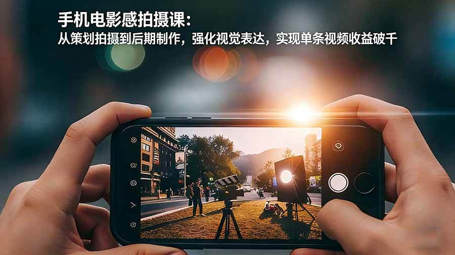 （17273期）手机电影感拍摄课：从策划拍摄到后期制作，强化视觉表达，实现单条视频收益破千-优优云网创