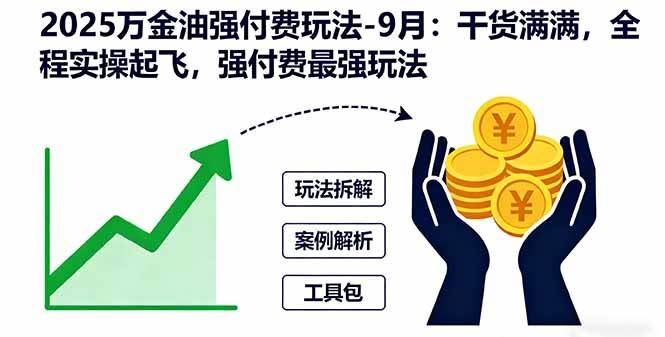 (16202期)2025万金油强付费玩法-9月:干货满满,全程实操起飞,强付费最强玩法-优优云网创