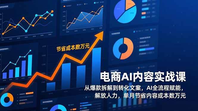 (17061期)电商AI内容实战课,从爆款拆解到转化文案,AI全流程赋能,解放人力,单月节省内容成本数万元-优优云网创