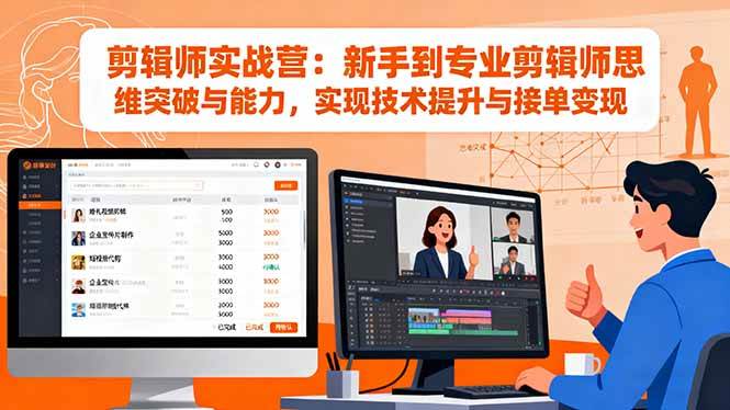 （16347期）剪辑师实战营：新手到专业剪辑师思维突破与能力，实现技术提升与接单变现-优优云网创