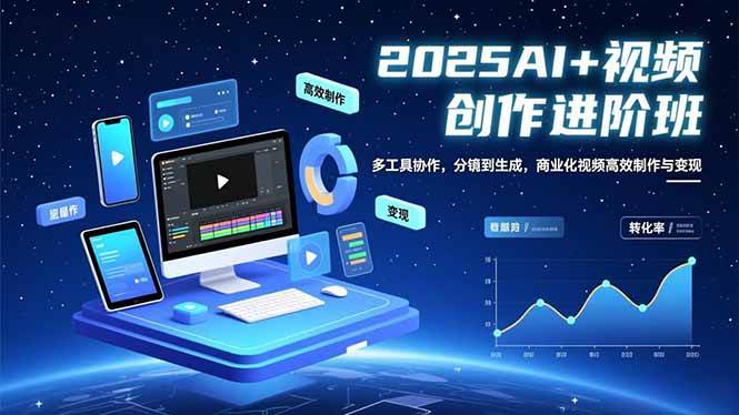 (16622期)AI+视频创作进阶班:多工具协作,分镜到生成,商业化视频高效制作与变现-优优云网创