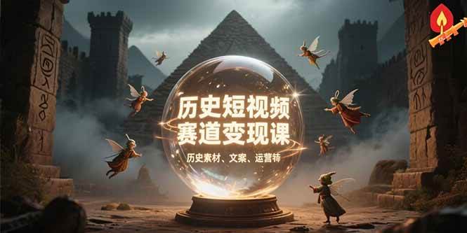 （15386期）历史短视频赛道变现课，百集素材库应用，文案剪辑技巧，账号运营全案-优优云网创