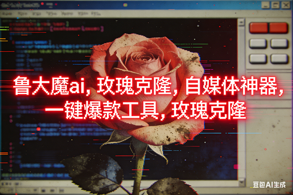 （16971期）ai鲁大魔，自媒体必备的软件，玫瑰克隆神器，一键爆款，详细教程-优优云网创