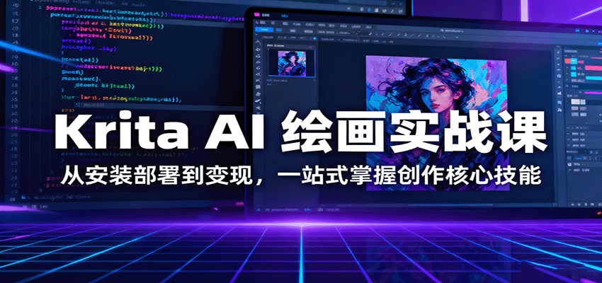 Krita AI 绘画实战课：从安装部署到变现，一站式掌握创作核心技能-优优云网创