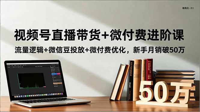 (16684期)视频号直播带货+微付费进阶课:流量逻辑+微信豆投放+微付费优化,新手月销破50万-优优云网创