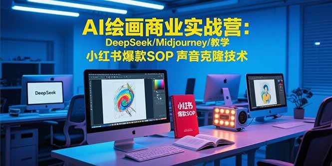 （15460期）AI绘画商业实战营：DeepSeek/Midjourney/教学 小红书爆款SOP 声音克隆技术-优优云网创