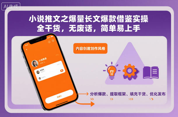 小说推文之爆量长文爆款借鉴实操，全干货，无废话，简单易上手-优优云网创