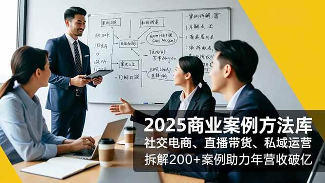 (16713期)2025商业案例方法库,社交电商、直播带货、私域运营,拆解200+案例助力年营收破亿-优优云网创