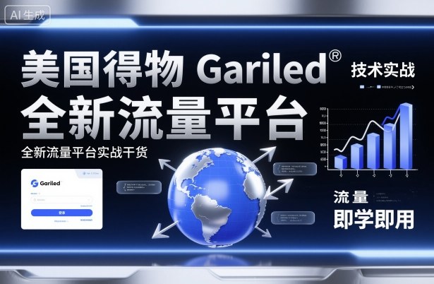 美国得物Gariled技术实战，全新流量平台实战干货，即学即用-优优云网创