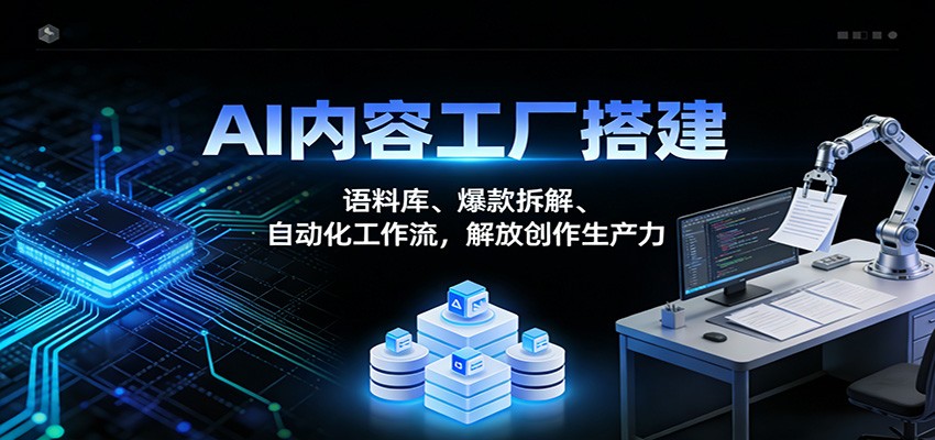 AI内容工厂搭建:语料库、爆款拆解、自动化工作流,解放创作生产力-优优云网创