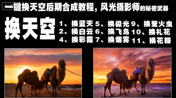 一键换天空后期合成教程,风光摄影师的秘密武器-优优云网创