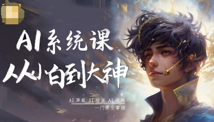 AI系统课程,从小白到大神系统学AI,AI声音-AI绘画-AI视频一门课全掌握-优优云网创