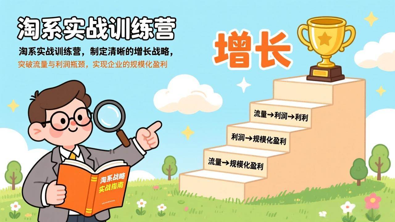 （17278期）淘系实战训练营，制定清晰的增长战略，突破流量与利润瓶颈，实现企业的规模化盈利-优优云网创