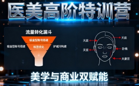 0-1000W医美高阶特训营课程，美学与商业双赋能-优优云网创