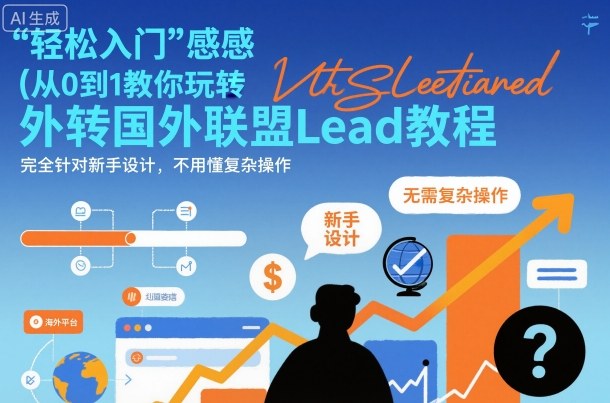 国外联盟賺美刀项目,从0到1教你玩转国外联盟Lead教程,纯新手可操作性100%-优优云网创