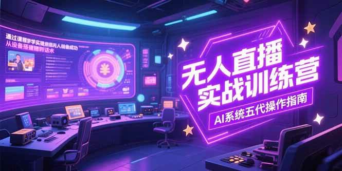 （15315期）无人直播实操训练营，从设备搭建到话术，AI系统五代操作指南(7月更新)-优优云网创