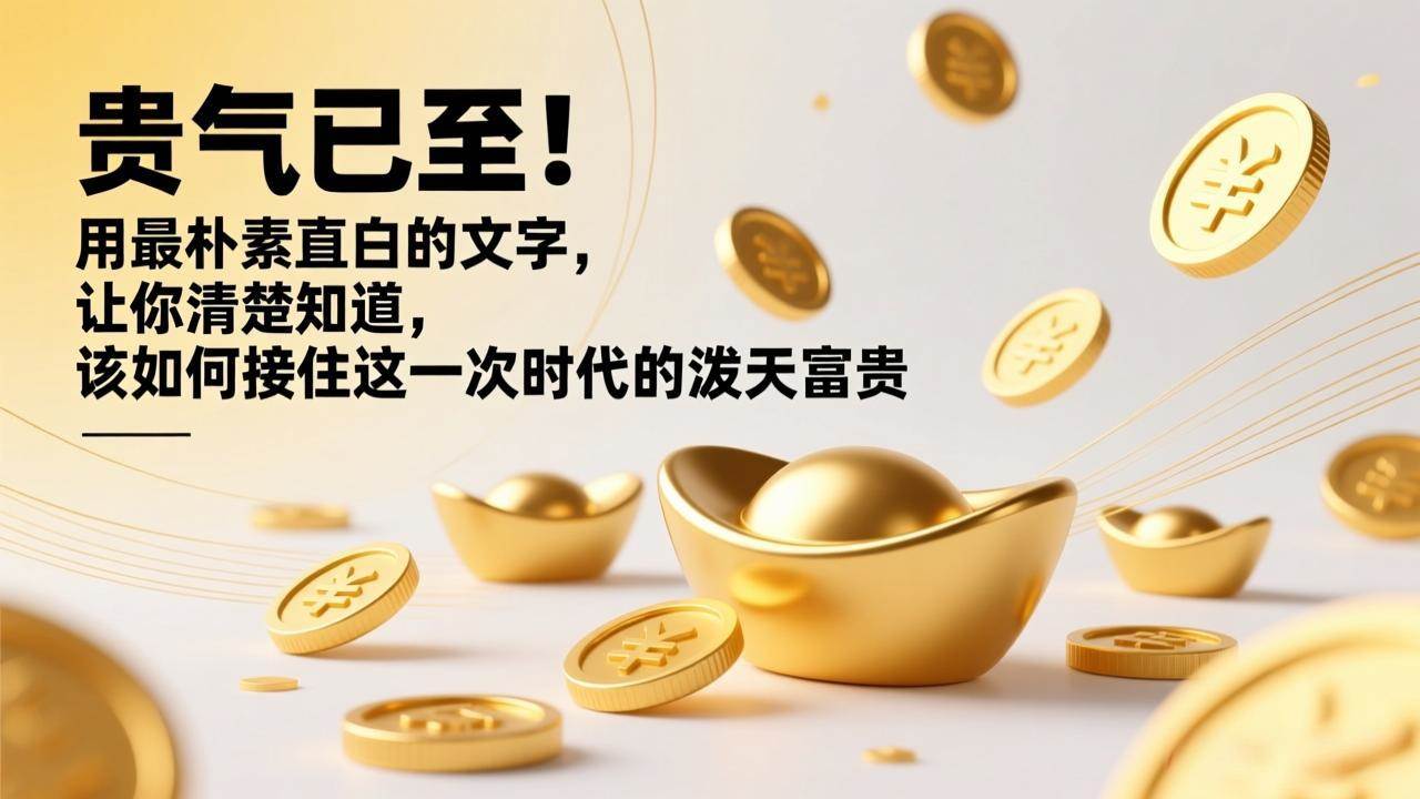 (17049期)付费文章:贵气已至!用最朴素直白的文字,让你清楚知道,该如何接住这一次时代的泼天富贵-优优云网创