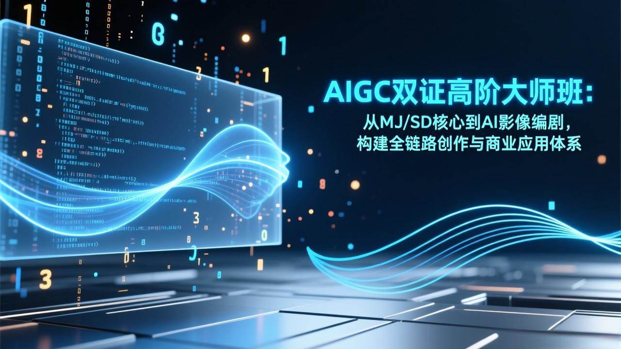 （17198期）AIGC双证高阶大师班：从MJ/SD核心到AI影像编剧，构建全链路创作与商业应用体系-优优云网创