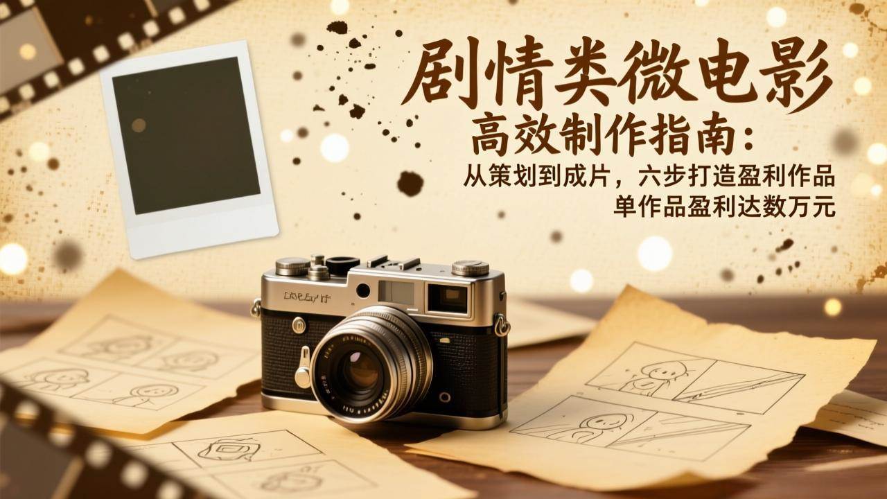 (17086期)剧情类微电影高效制作指南:从策划到成片,六步打造盈利作品,单作品盈利达数万元-优优云网创