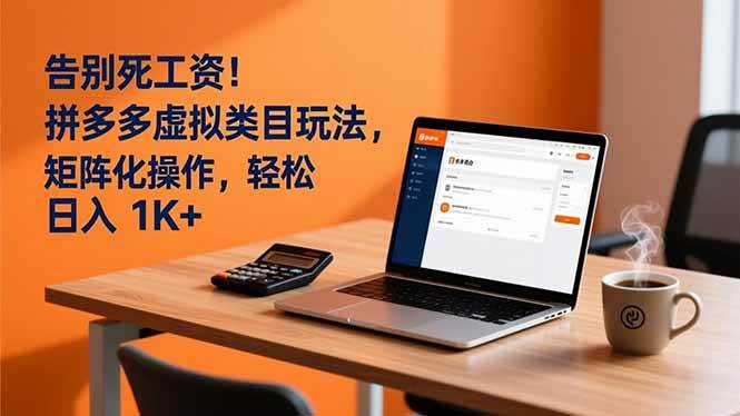 （16943期）告别死工资！拼多多虚拟类目玩法，矩阵化操作，轻松日入 1K+-优优云网创