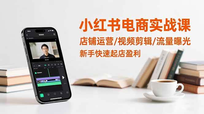 （16536期）小红书电商实战课：店铺运营/视频剪辑/流量曝光，新手快速起店盈利-优优云网创