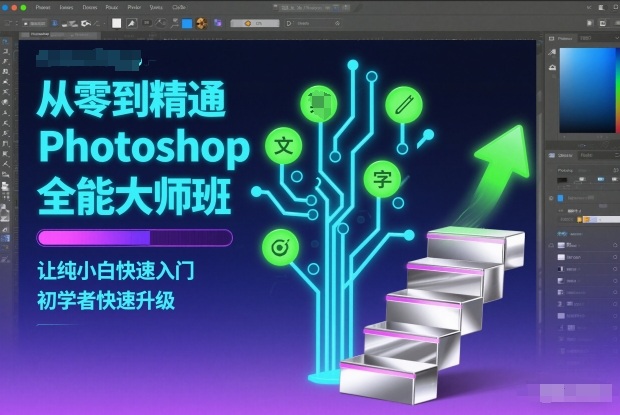 从零到精通Photoshop全能大师班，让纯小白快速入门，初学者快速升级-优优云网创