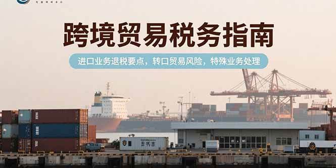 （15381期）跨境贸易税务指南，进口业务退税要点，转口贸易风险，特殊业务处理-优优云网创