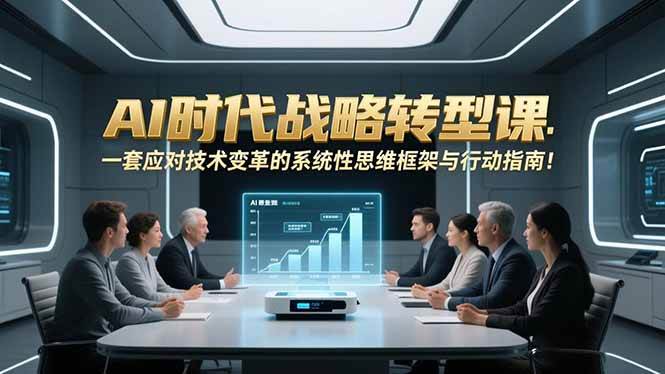 （16989期）AI时代战略转型课：一套应对技术变革的系统性思维框架与行动指南！-优优云网创