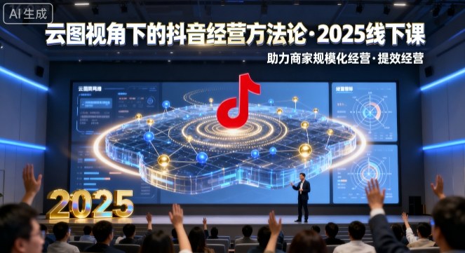 云图视角下的抖音经营方法论，2025线下课，助力商家规模化经营，提效经营（录音+字幕）-优优云网创