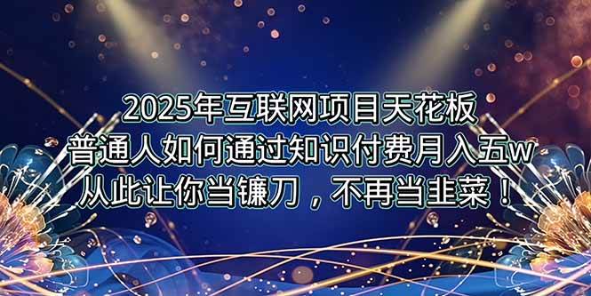 （15354期）2025年互联网项目天花板，普通人如何通过卖项目实现逆风翻盘，月入5W＋！-优优云网创