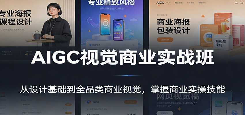 AIGC视觉商业实战班：从设计基础到全品类商业视觉，掌握商业实操技能-优优云网创
