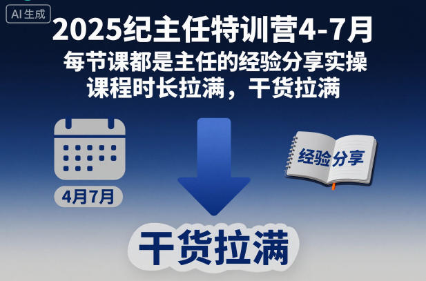 2025纪主任特训营4-7月,每节课都是主任的经验分享实操,课程时长拉满,干货拉满-优优云网创