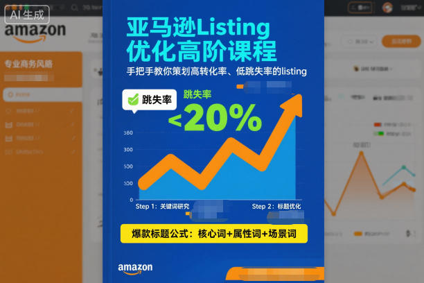 亚马逊Listing优化高阶课程，手把手教你策划高转化率、低跳失率的listing-优优云网创