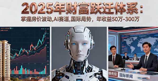 （16217期）2025年财富跃迁体系：掌握房价波动,AI赛道,国际局势，年收益50万-300万-优优云网创