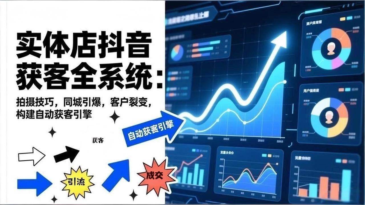 （17090期）2026实体店抖音获客全系统：拍摄技巧，同城引爆，客户裂变，构建自动获客引擎-优优云网创