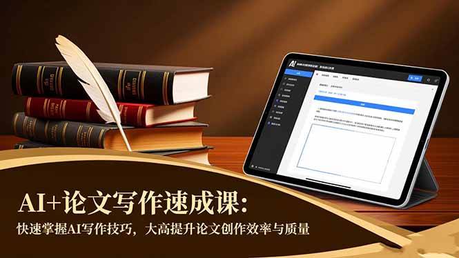 (16568期)AI+论文写作速成课:快速掌握AI写作技巧,大幅提升论文创作效率与质量-优优云网创