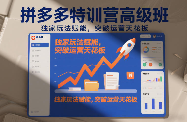 拼多多特训营高阶班，独家玩法赋能，突破运营天花板（更新26年1月）-优优云网创